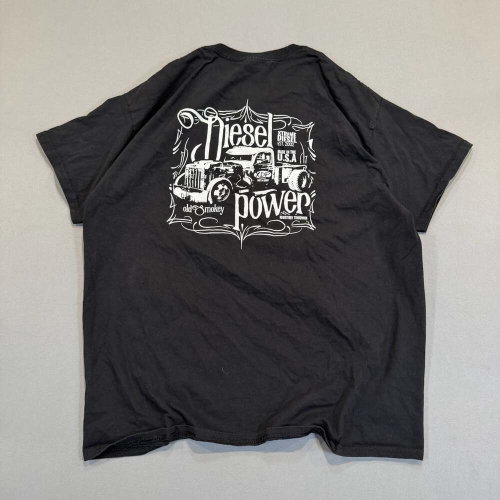 Hanes XDP Diesel Power T-Shirt Size XL Black Graphic Tee